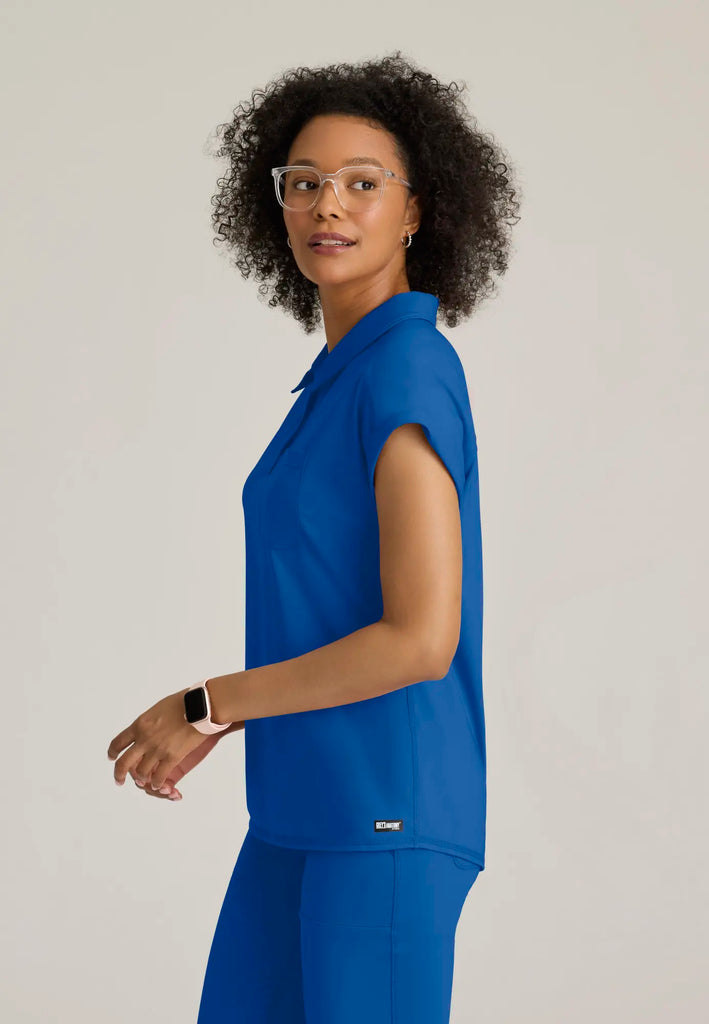 Barco Scrubs Women's Renew Knit Top New Royal | scrub-supply.com