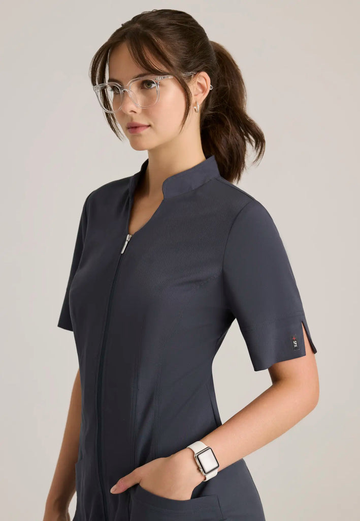 Barco Scrubs Women's Sahar Tunic Top Steel | scrub-supply.com