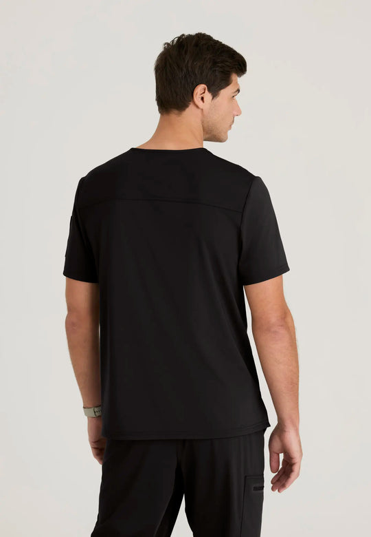 Grey's Anatomy by Barco Scrubs Men's Clarity Top Black | scrub-supply.com