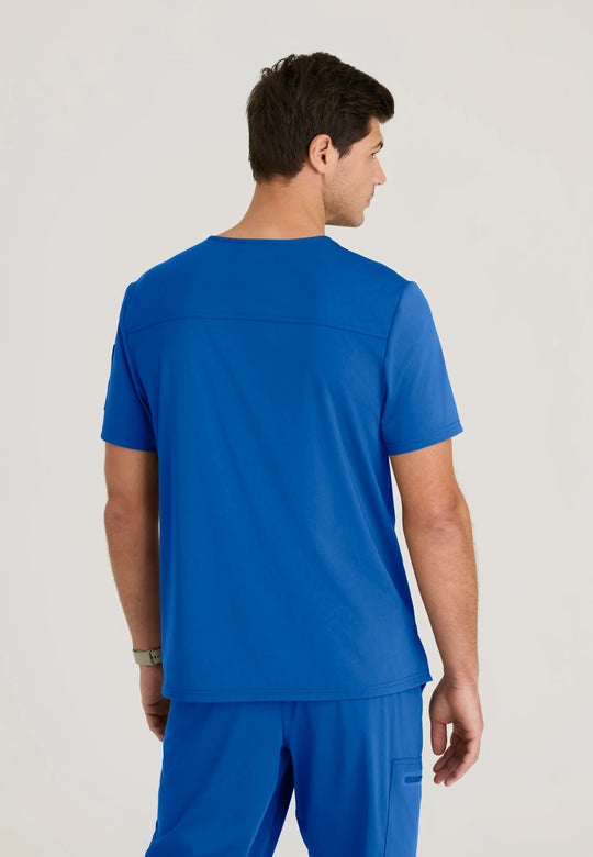 Grey's Anatomy by Barco Scrubs Men's Clarity Top New Royal | scrub-supply.com