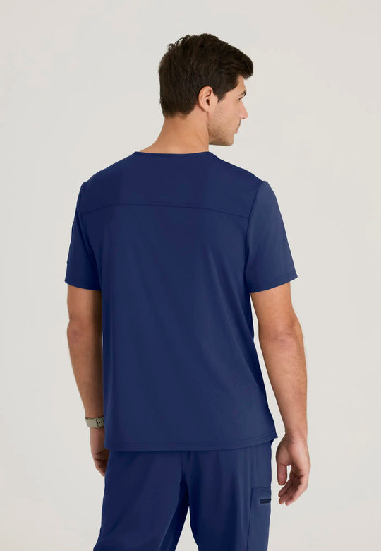 Grey's Anatomy by Barco Scrubs Men's Clarity Top Indigo | scrub-supply.com