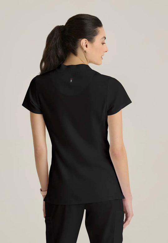 Grey's Anatomy by Barco Scrubs Women's Kristi Top Black | scrub-supply.com