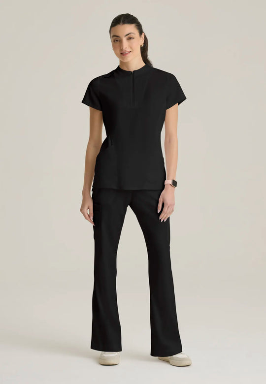 Grey's Anatomy by Barco Scrubs Women's Kristi Top Black | scrub-supply.com