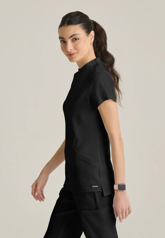 Grey's Anatomy by Barco Scrubs Women's Kristi Top Black | scrub-supply.com