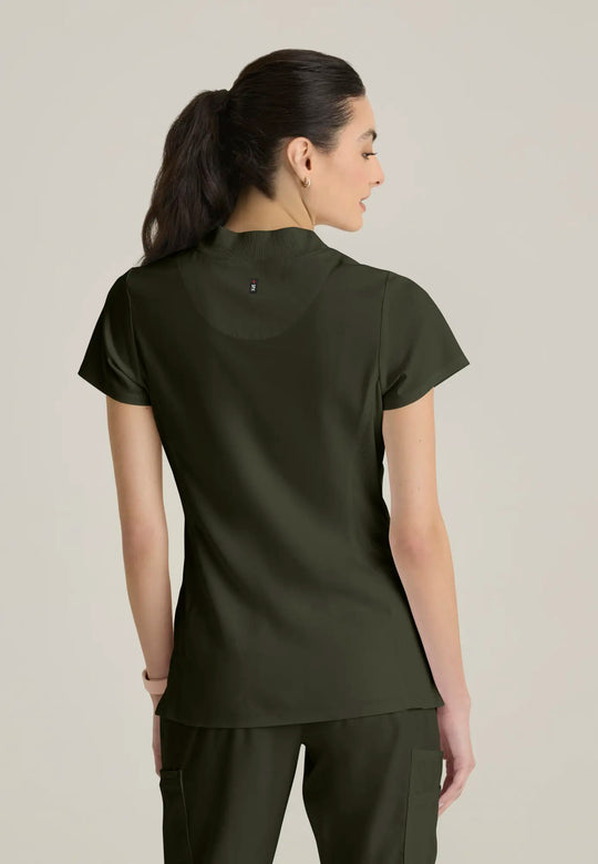 Grey's Anatomy by Barco Scrubs Women's Kristi Top Olive | scrub-supply.com