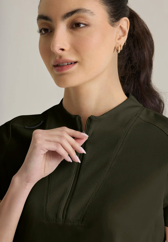 Grey's Anatomy by Barco Scrubs Women's Kristi Top Olive | scrub-supply.com