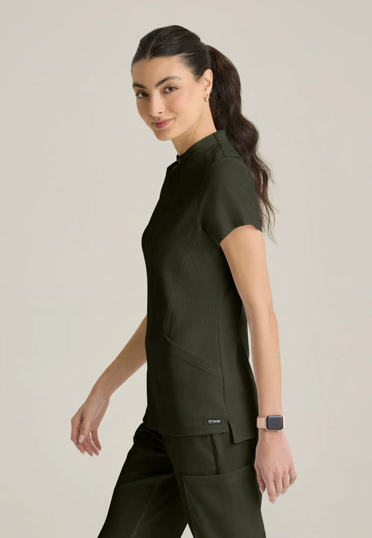 Grey's Anatomy by Barco Scrubs Women's Kristi Top Olive | scrub-supply.com
