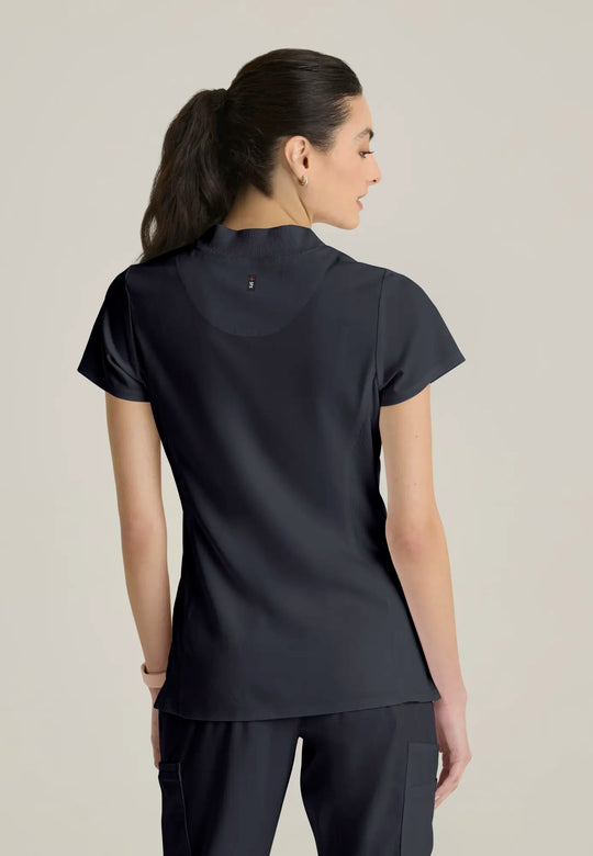 Grey's Anatomy by Barco Scrubs Women's Kristi Top Steel | scrub-supply.com