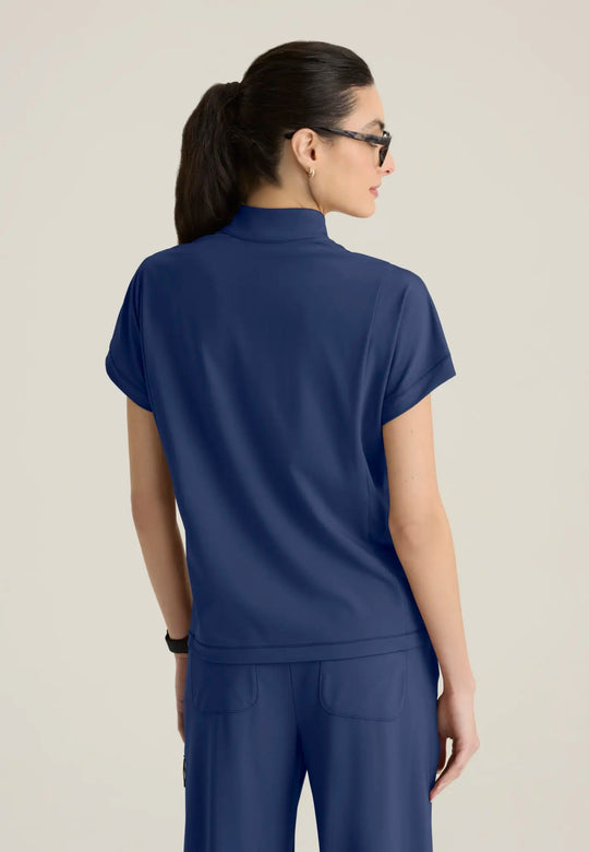 Grey's Anatomy by Barco Scrubs Women's Crystal Top Indigo | scrub-supply.com