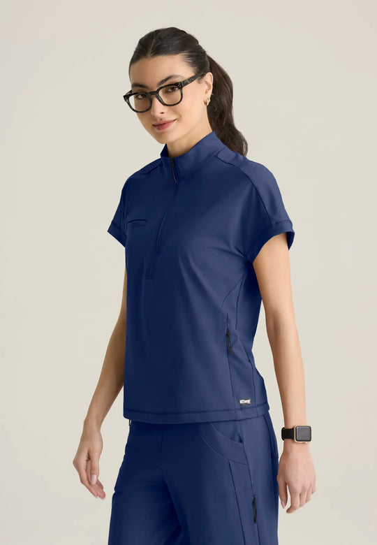 Grey's Anatomy by Barco Scrubs Women's Crystal Top Indigo | scrub-supply.com