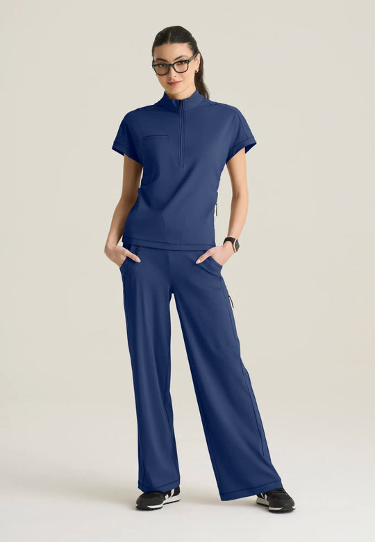 Grey's Anatomy by Barco Scrubs Women's Crystal Top Indigo | scrub-supply.com