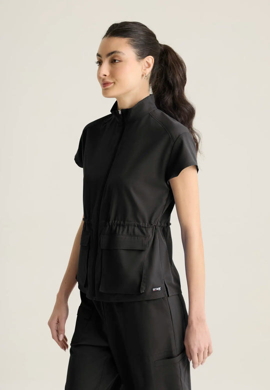 Grey's Anatomy by Barco Scrubs Women's Nina Top Black | scrub-supply.com