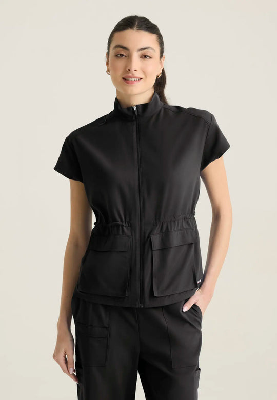 Grey's Anatomy by Barco Scrubs Women's Nina Top Black | scrub-supply.com