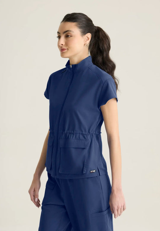 Grey's Anatomy by Barco Scrubs Women's Nina Top Indigo | scrub-supply.com