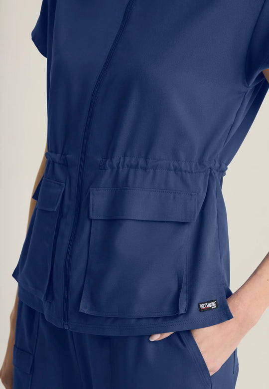 Grey's Anatomy by Barco Scrubs Women's Nina Top Indigo | scrub-supply.com