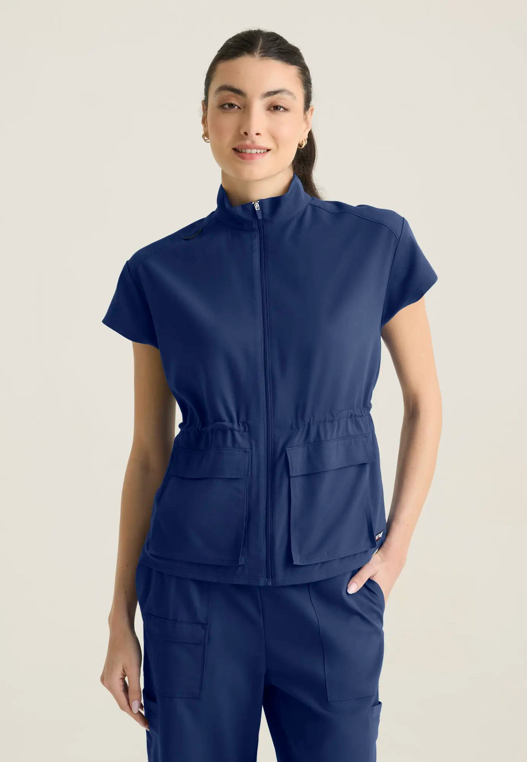 Grey's Anatomy by Barco Scrubs Women's Nina Top Indigo | scrub-supply.com