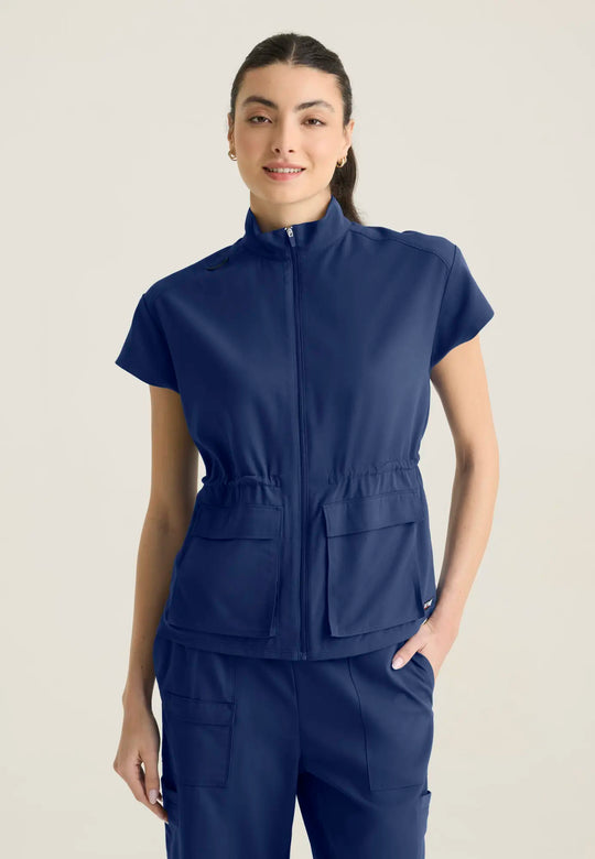 Grey's Anatomy by Barco Scrubs Women's Nina Top Indigo | scrub-supply.com