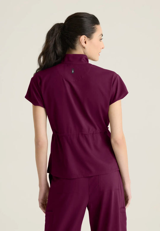 Grey's Anatomy by Barco Scrubs Women's Nina Top Wine | scrub-supply.com