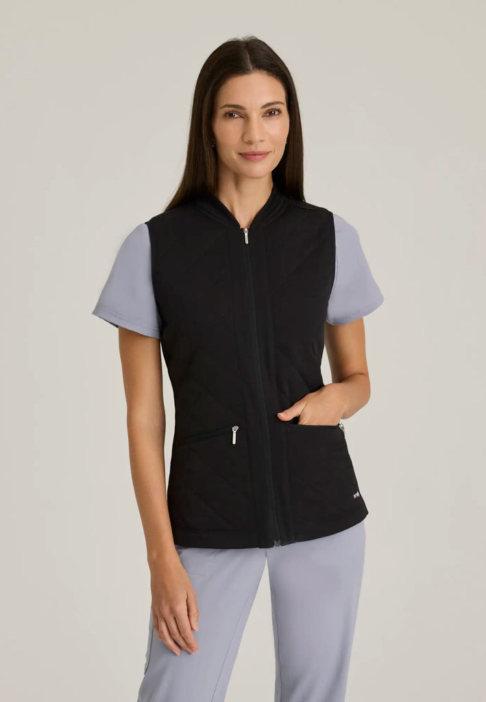 Barco Scrubs Women's Cristina Vest Black | scrub-supply.com