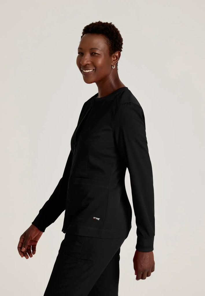 Barco Scrubs Women's Millie Jacket Black | scrub-supply.com