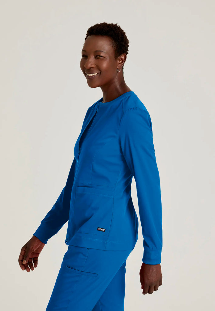 Barco Scrubs Women's Millie Jacket New Royal | scrub-supply.com