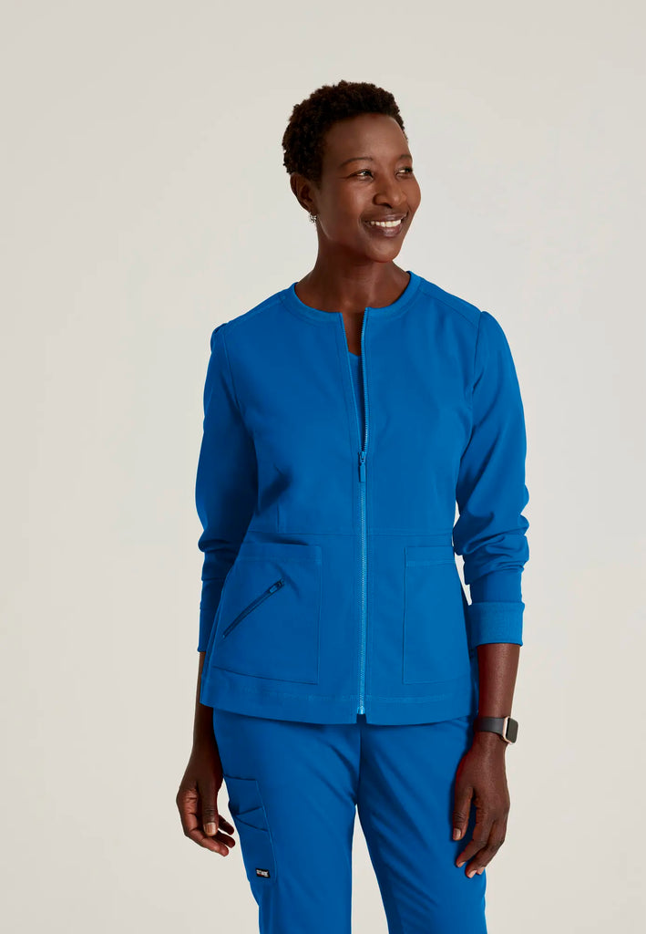 Barco Scrubs Women's Millie Jacket New Royal | scrub-supply.com