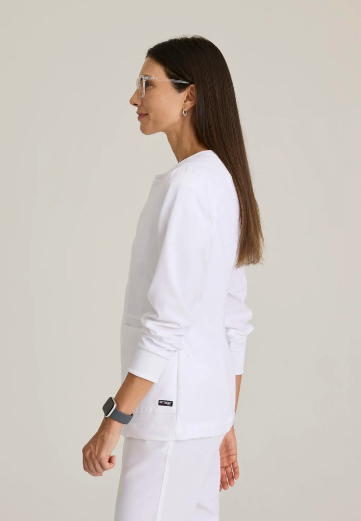 Barco Scrubs Women's Millie Jacket White | scrub-supply.com