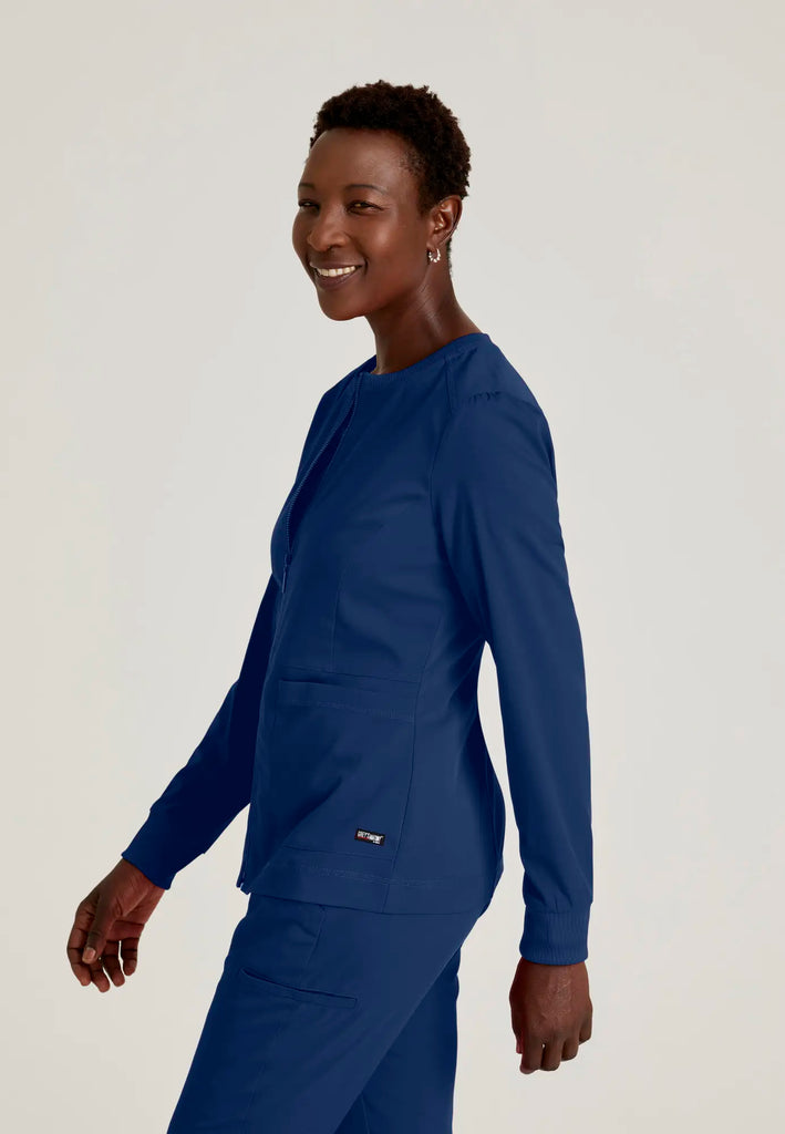 Barco Scrubs Women's Millie Jacket Indigo | scrub-supply.com