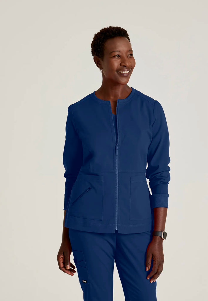 Barco Scrubs Women's Millie Jacket Indigo | scrub-supply.com