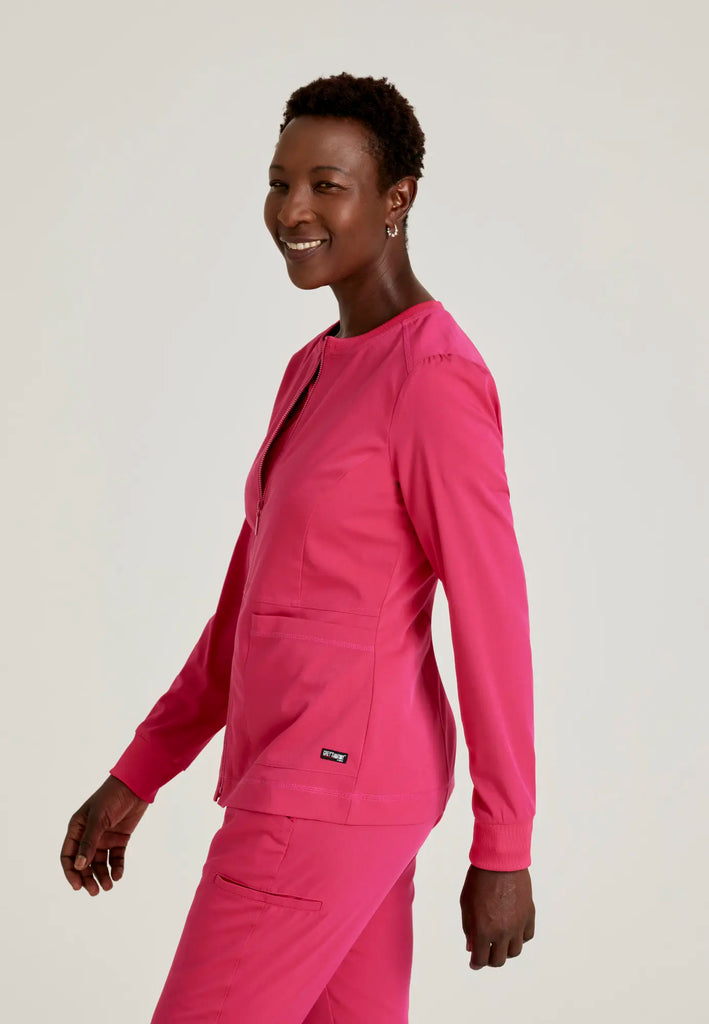 Barco Scrubs Women's Millie Jacket Vibrance Pink | scrub-supply.com