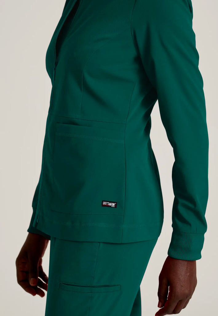 Barco Scrubs Women's Millie Jacket Hunter Green | scrub-supply.com