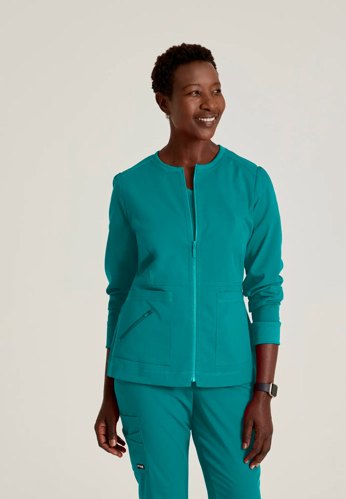 Barco Scrubs Women's Millie Jacket Teal | scrub-supply.com