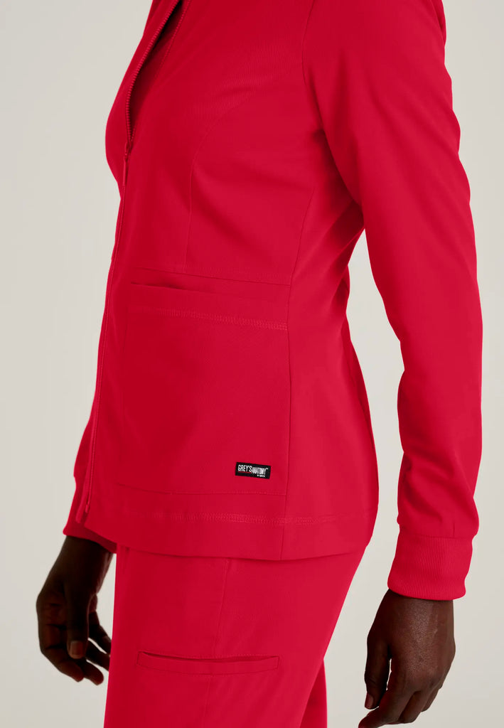 Barco Scrubs Women's Millie Jacket Scarlet Red | scrub-supply.com