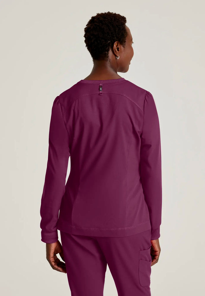 Barco Scrubs Women's Millie Jacket Wine | scrub-supply.com