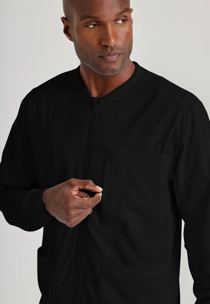 Barco Scrubs Men's React Warmup Black | scrub-supply.com