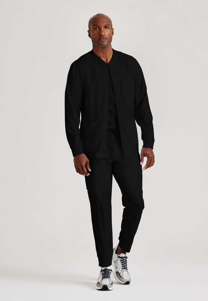 Barco Scrubs Men's React Warmup Black | scrub-supply.com