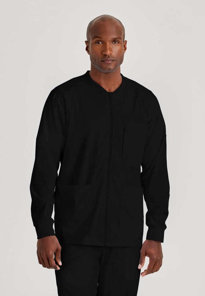 Barco Scrubs Men's React Warmup Black | scrub-supply.com