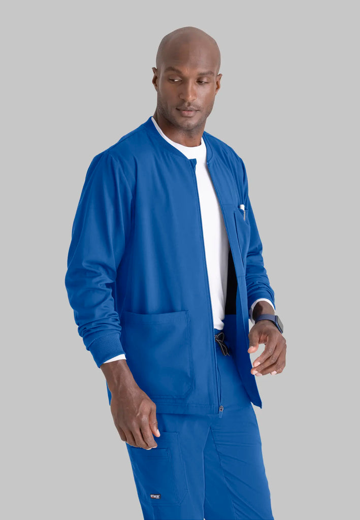 Barco Scrubs Men's React Warmup New Royal | scrub-supply.com