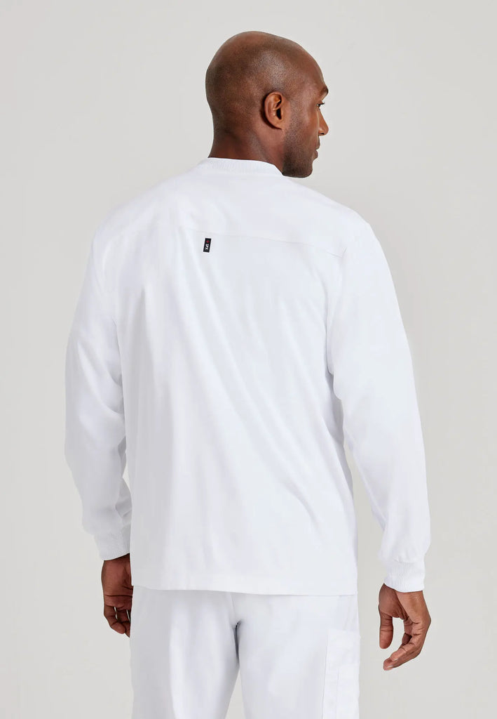 Barco Scrubs Men's React Warmup White | scrub-supply.com