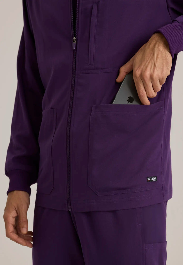 Barco Scrubs Men's React Warmup Eggplant | scrub-supply.com