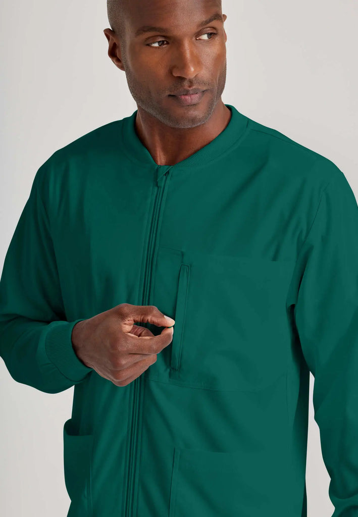 Barco Scrubs Men's React Warmup Hunter Green | scrub-supply.com