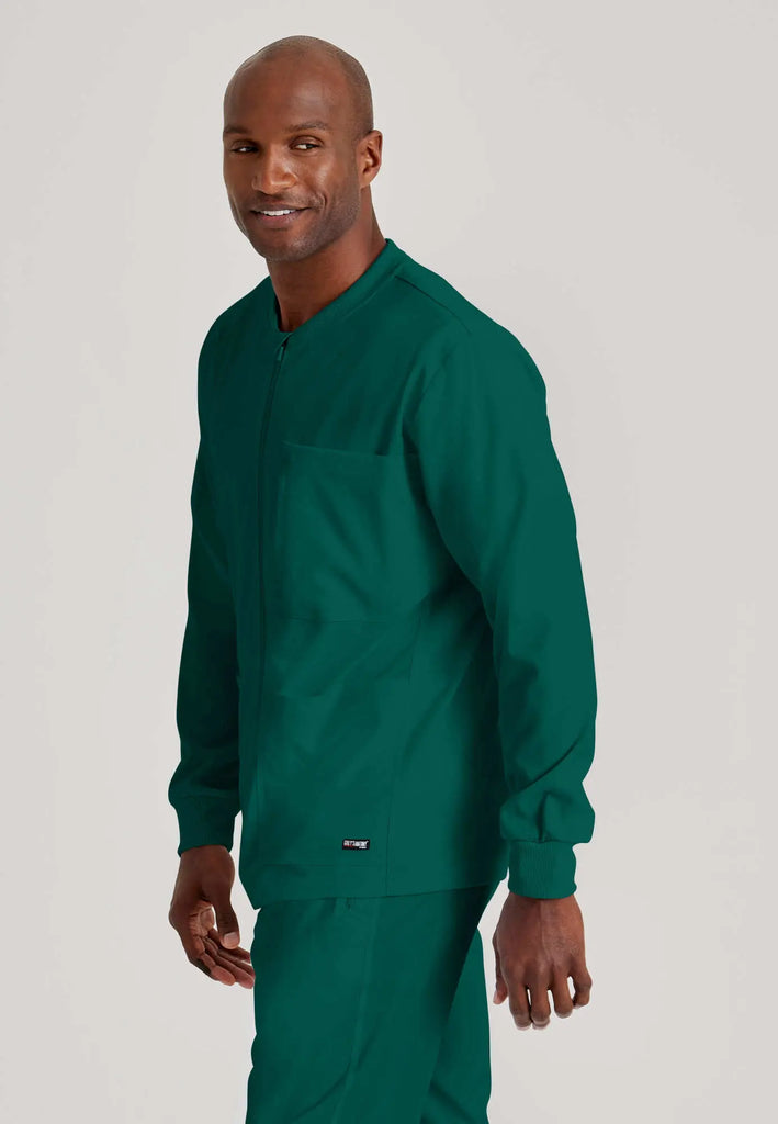 Barco Scrubs Men's React Warmup Hunter Green | scrub-supply.com