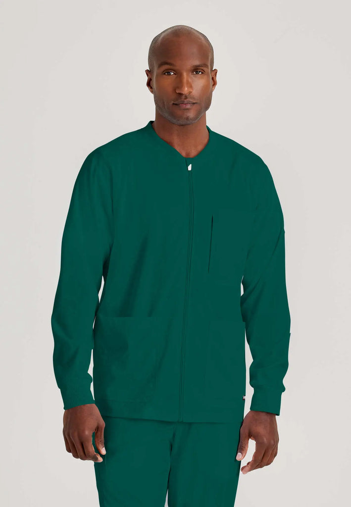 Barco Scrubs Men's React Warmup Hunter Green | scrub-supply.com