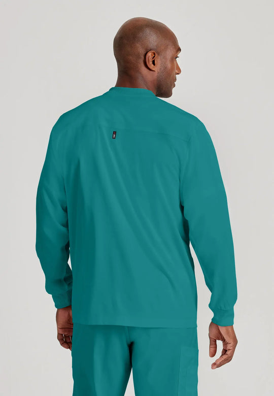 Grey's Anatomy by Barco Scrubs Men's React Warmup Teal | scrub-supply.com