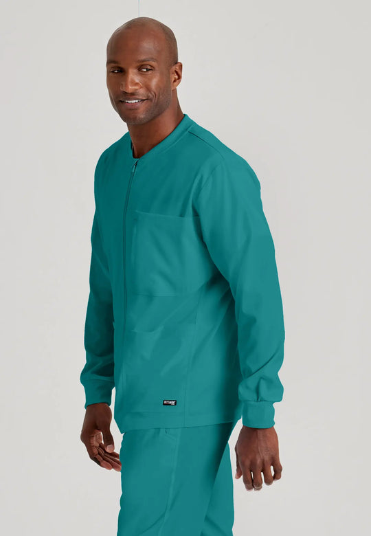 Grey's Anatomy by Barco Scrubs Men's React Warmup Teal | scrub-supply.com