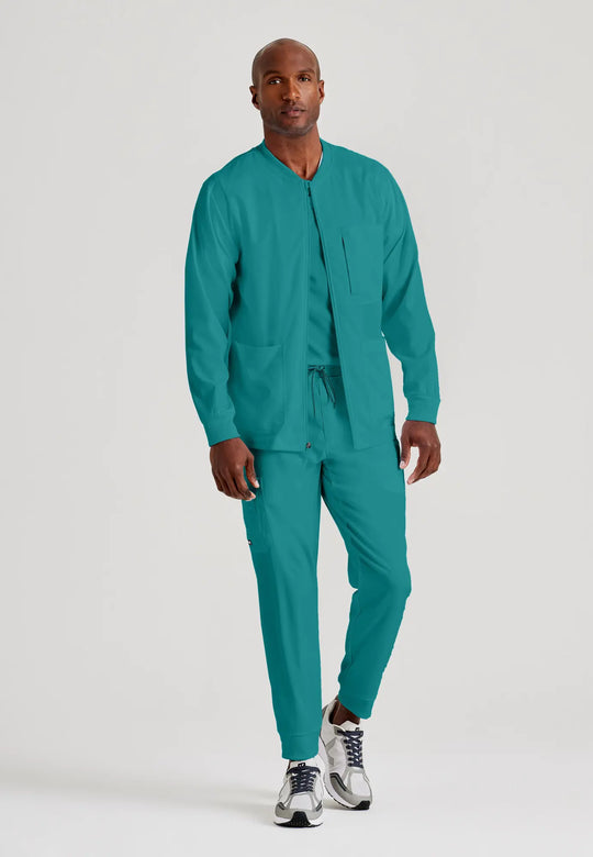 Grey's Anatomy by Barco Scrubs Men's React Warmup Teal | scrub-supply.com