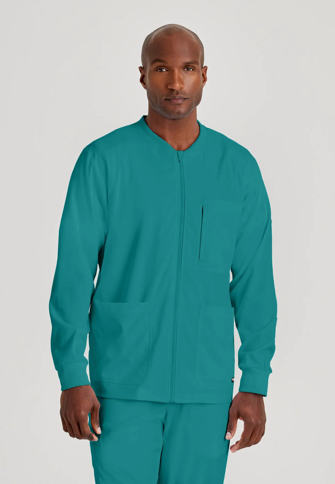 Grey's Anatomy by Barco Scrubs Men's React Warmup Teal | scrub-supply.com