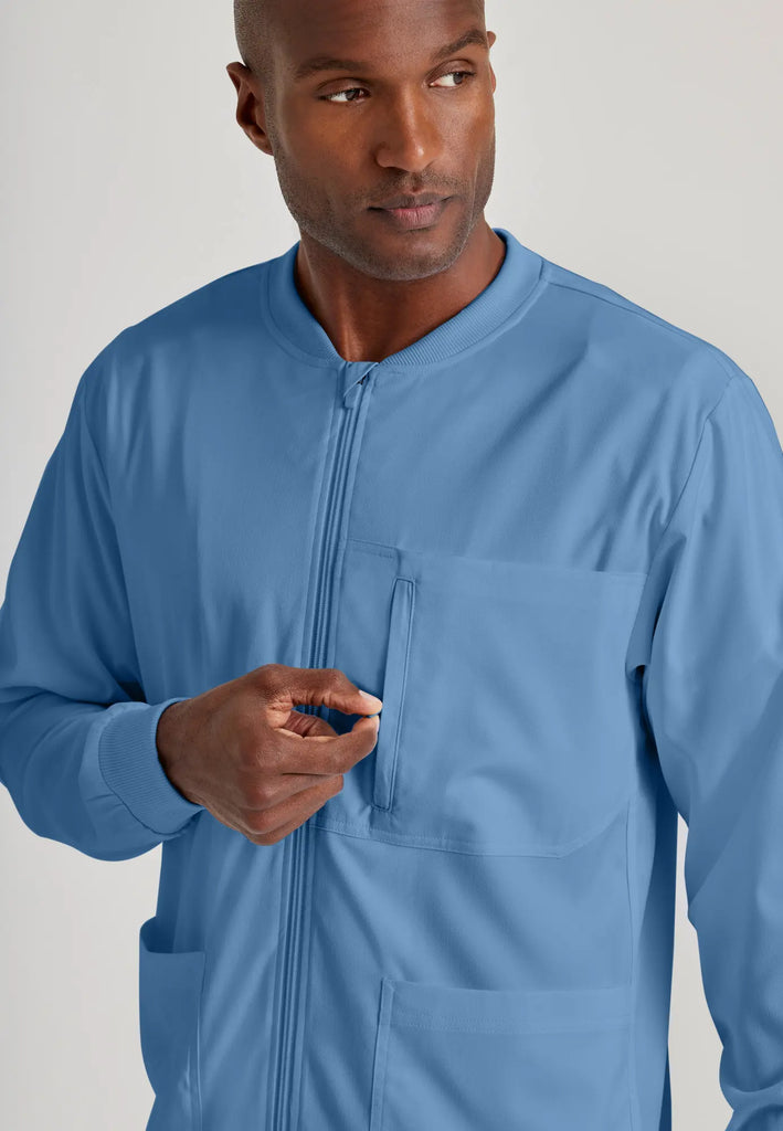 Barco Scrubs Men's React Warmup Ceil Blue | scrub-supply.com