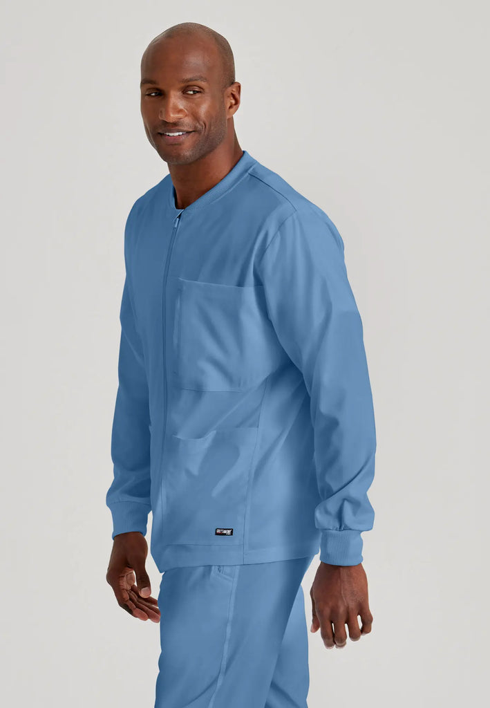 Barco Scrubs Men's React Warmup Ceil Blue | scrub-supply.com