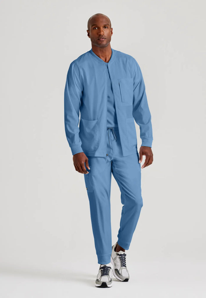 Barco Scrubs Men's React Warmup Ceil Blue | scrub-supply.com